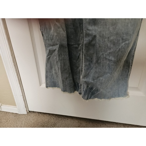 Anthropologie Pilcro Womens Blue Denim Overalls, Painter, Raw Hem, Boho, Sz. 29 - Picture 6 of 14